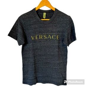 Alternative Earth Charlie Woodman Versace Gray Shirt Short Sleeve Small Graphic
